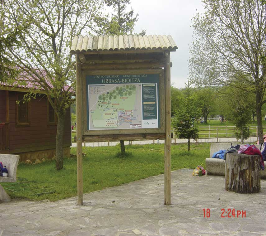 Cartel informativo madera cepillada