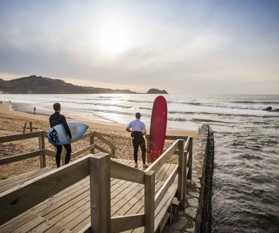 Escalera de madera, Zarauz (Guipúzcoa)